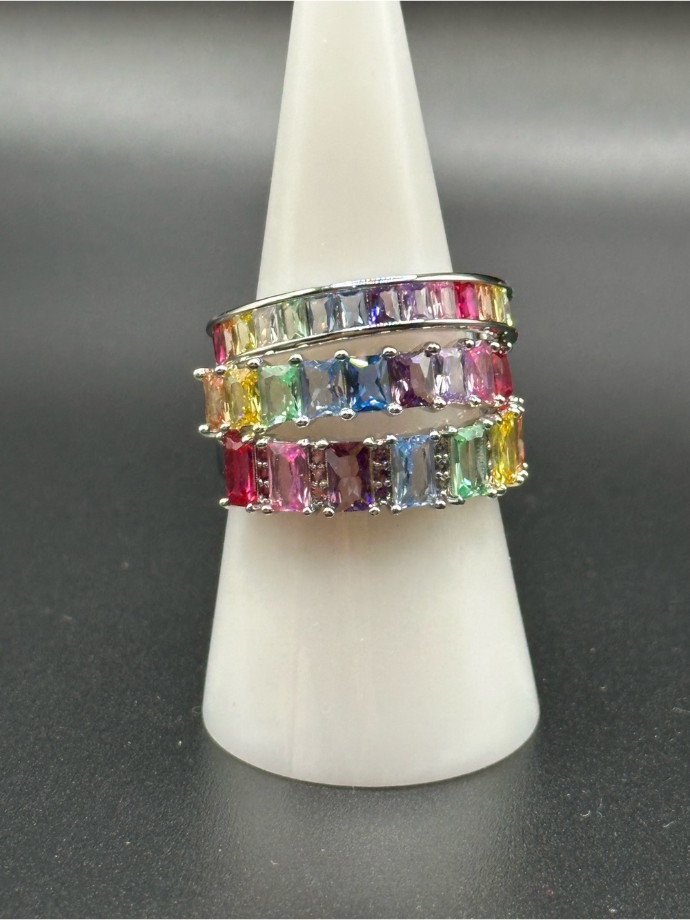 RBP7158 Protect Your Peace mental Health Awareness Collection rings, size 9